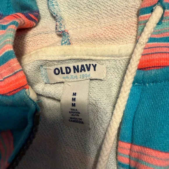 Old Navy Multicolor Striped Hoodie - Picture 2 of 2